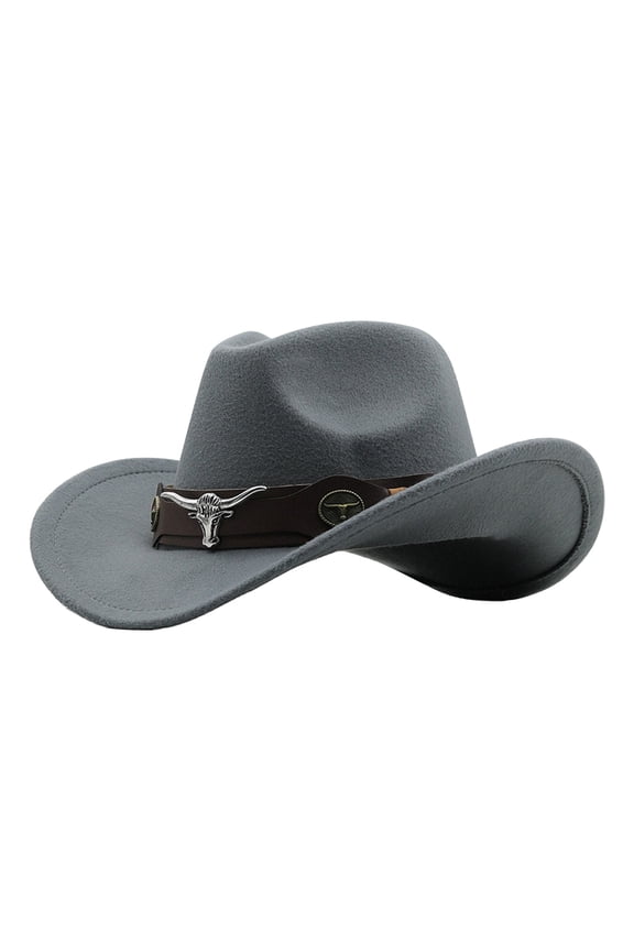Men's Classic Cowboy Hat, Cattleman Style Winter Outdoor Sun Hat for Ranch, Rodeo, and Casual Wear, Durable and Timeless Design for Country Fashion and Sun Protection Grey