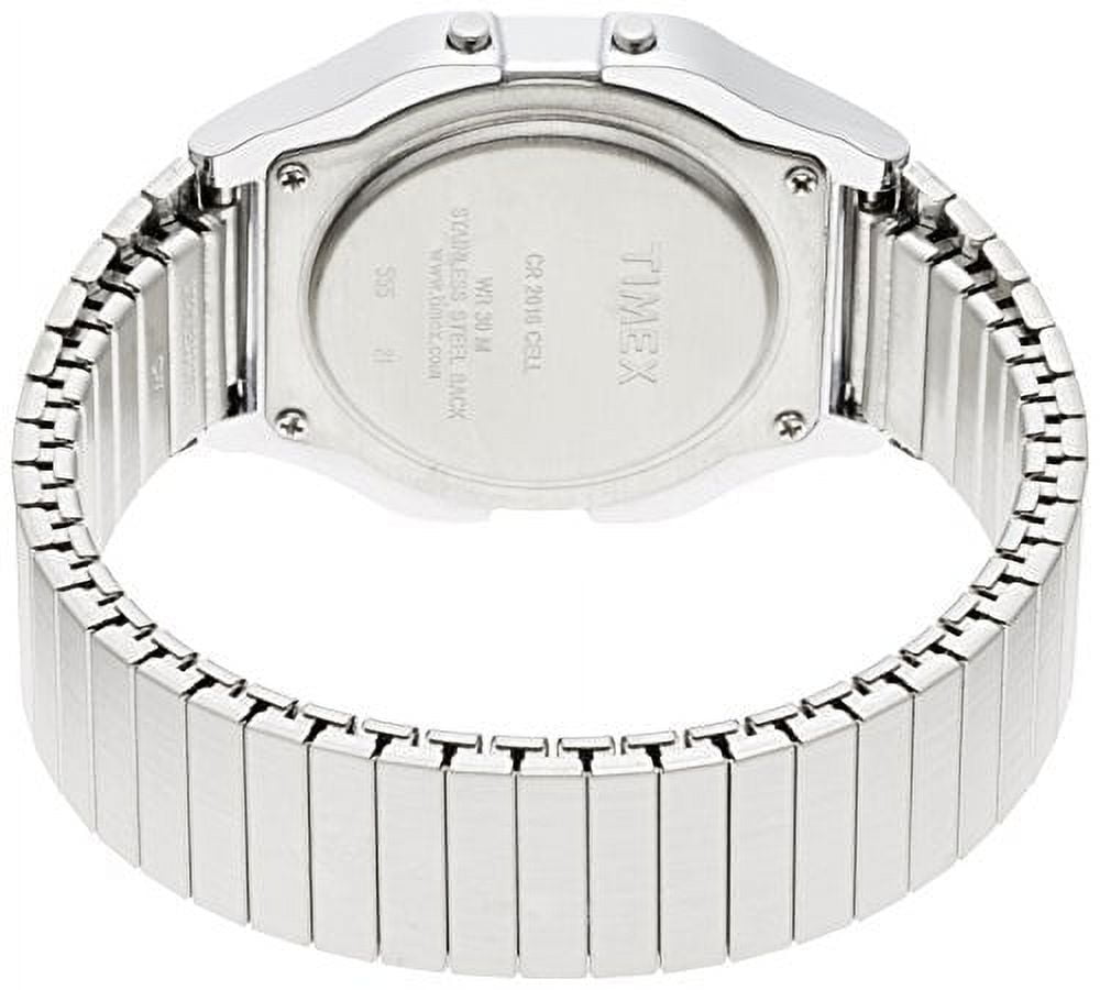 TIMEX Men's Classic Digital Silver-Tone Expansion Band Watch #T78587