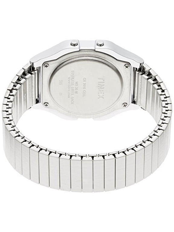 Men's Classic Digital Silver-Tone Expansion Band Watch #T78587