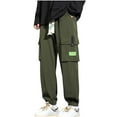 thumbnail image 1 of Men's Classic-FIT Casual Daily Outdoor Beach Lightweight Breathable Pants Regular Straight Pant Army Green 2XL, 1 of 4