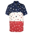 thumbnail image 1 of Men's Classic-Fit Americana Star Mesh Polo Shirt NMlt Medium, 1 of 4
