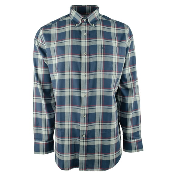 Men's Classic Fit Button Down Plaid Shirt-IB-S