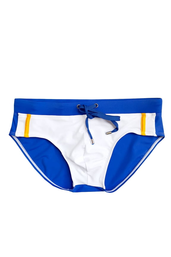 Men's Classic Fit Color Contrasting Swim Briefs Quick Dry Swimsuit Bathing Suit