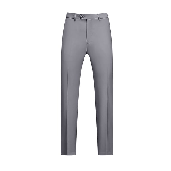 Men's Classic Fit Dress Pants Relaxed Fit Flat Front Straight Formal Pants Lightweight Wrinkle Free Expandable Waist Suit Pants Chino Slack Trousers Lightweight Casual Comfy Trousers