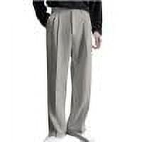 Men's Classic Fit Flex Waist Flat Front Dress Pants Khaki - Walmart.com