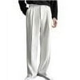 thumbnail image 1 of Men's Classic Fit Flex Waist Flat Front Dress Pants White, 1 of 5