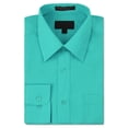 thumbnail image 1 of Men's Classic Fit Long Sleeve Wrinkle Resistant Button Down Premium Dress Shirt (Aqua,S), 1 of 4