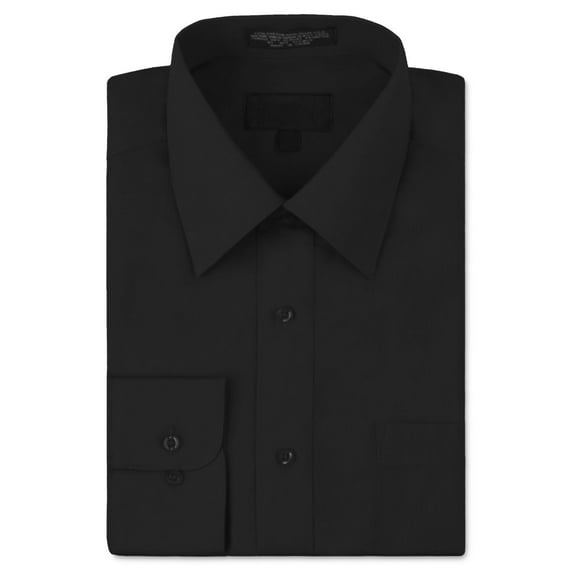 VKWEAR Men's Classic Fit Long Sleeve Wrinkle Resistant Button-Up Shirt, M