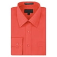 thumbnail image 1 of Men's Classic Fit Long Sleeve Wrinkle Resistant Button Down Premium Dress Shirt (Coral,M), 1 of 4