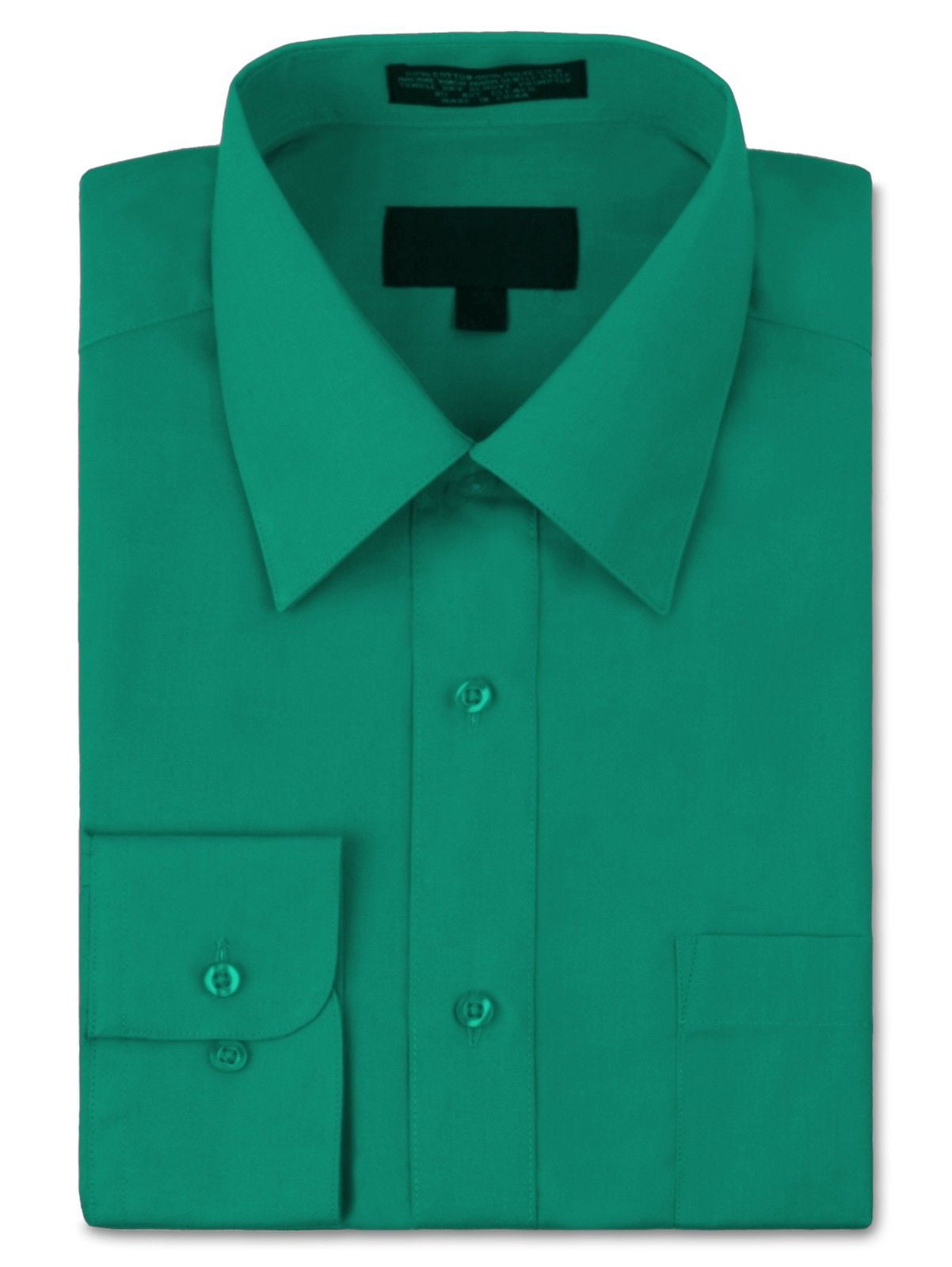 Men's Classic Fit Long Sleeve Wrinkle Resistant Button Down Premium Dress Shirt (Esmeralda, 2xl)