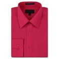 thumbnail image 1 of Men's Classic Fit Long Sleeve Wrinkle Resistant Button Down Premium Dress Shirt (Fuchsia,XL), 1 of 4
