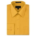 thumbnail image 1 of Men's Classic Fit Long Sleeve Wrinkle Resistant Button Down Premium Dress Shirt (Gold, 4XL), 1 of 4