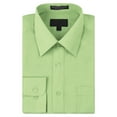 thumbnail image 1 of Men's Classic Fit Long Sleeve Wrinkle Resistant Button Down Premium Dress Shirt (Mint,L), 1 of 4