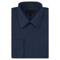 thumbnail image 1 of Men's Classic Fit Long Sleeve Wrinkle Resistant Button Down Premium Dress Shirt (Navy,4XL), 1 of 4