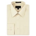 thumbnail image 1 of Men's Classic Fit Long Sleeve Wrinkle Resistant Button Down Premium Dress Shirt (Off-White, 3XL), 1 of 4