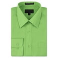 thumbnail image 1 of Men's Classic Fit Long Sleeve Wrinkle Resistant Button Down Premium Dress Shirt (Pistachio,4XL), 1 of 4