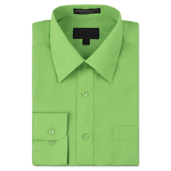 Men's Classic Fit Long Sleeve Wrinkle Resistant Button Down Premium Dress Shirt (Pistachio,XL)