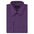 thumbnail image 1 of Men's Classic Fit Long Sleeve Wrinkle Resistant Button Down Premium Dress Shirt (Purple,M), 1 of 4