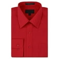 thumbnail image 1 of Men's Classic Fit Long Sleeve Wrinkle Resistant Button Down Premium Dress Shirt (Red,XL), 1 of 4