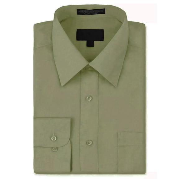 Men's Classic Fit Long Sleeve Wrinkle Resistant Button Down Premium Dress Shirt (Sage Green, XL)