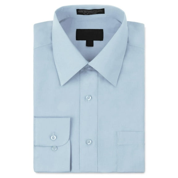 Men's Classic Fit Long Sleeve Wrinkle Resistant Button Down Premium Dress Shirt (Sky Blue,4XL)