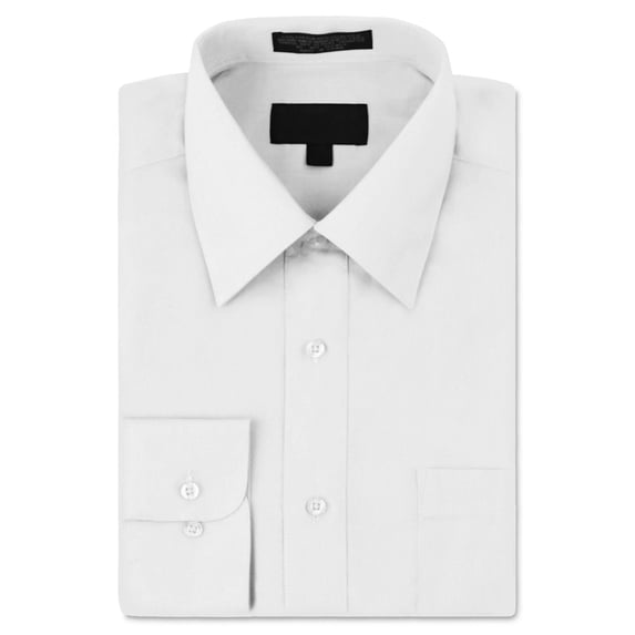 Men's Classic Fit Long Sleeve Wrinkle Resistant Button Down Premium Dress Shirt (White,M)