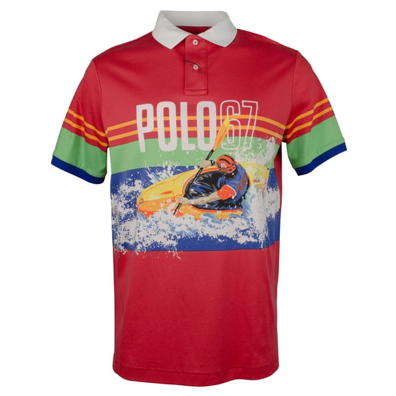 Men's Classic Fit POLO67 Short Sleeve Polo Shirt Rd X-Large