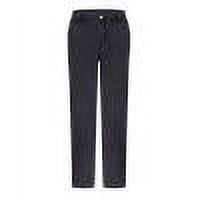 Men's Classic Fit Pants Jean Casual Solid Color Pocket Comfortable Straight Leg Denim Pants Black