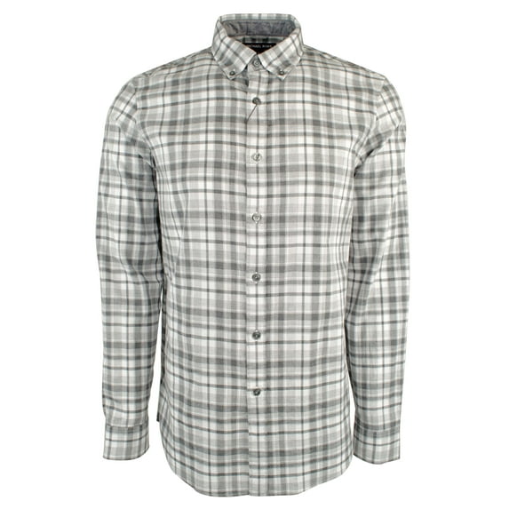 Men's Classic Fit Plaid Long Sleeve Shirt AM XL