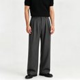 thumbnail image 1 of Men's Classic Fit Plain Weave Wrinkle-Resistant Casual Pants S-XL, 1 of 6