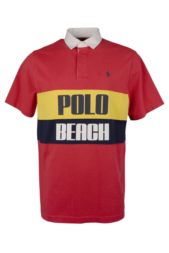 Men's Classic Fit Short Sleeve Polo Shirt RdMlt Large