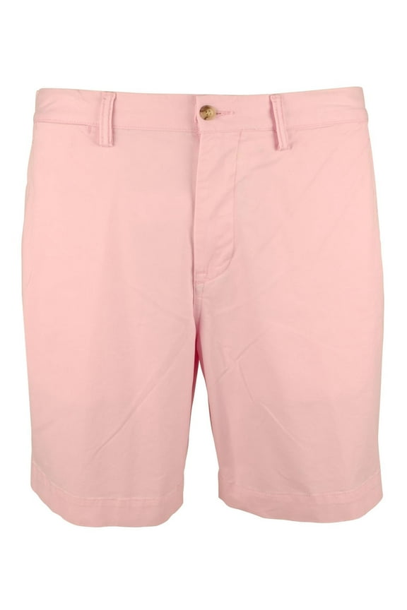 Men's Classic Fit Stretch 9" Flat Front Chino Shorts Pink 33