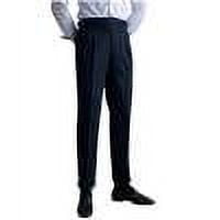 Men's Classic Fit Velvet Dress Pants Slim Fit Comfort Suit Elastic Waist Full Length Pants B-Black