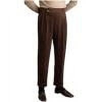 Men's Classic Fit Velvet Dress Pants Slim Fit Comfort Suit Elastic Waist Full Length Pants C-Coffee