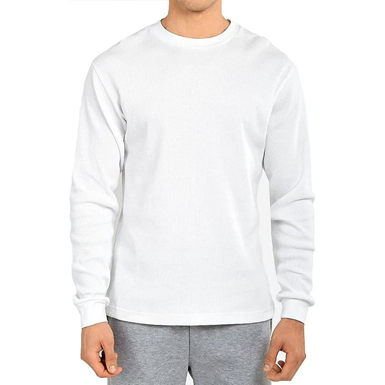Men's Classic Fit Waffle-Knit Heavy Thermal Shirt Large, White