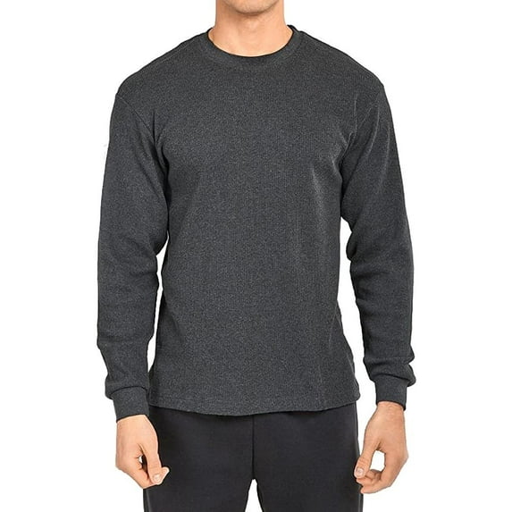 Men's Classic Fit Waffle-Knit Heavy Thermal Shirt X-Large, Charcoal