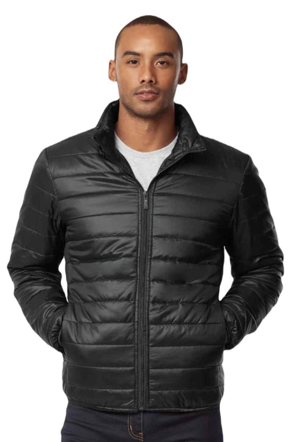 Men's Classic Fit Puff Jacket, Black, 3XL, 1 Piece