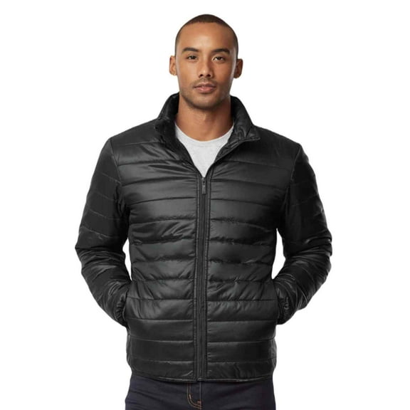 Men's Classic Fit Puff Jacket, Black, S, 1 Piece