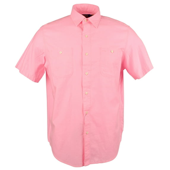 Men's Classic Fit Washed Poplin Shirt Pnk X-Large