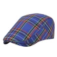 thumbnail image 1 of ZQUUVOU Men's Classic Herringbone Tweed Wool Newsboy Plaid Ivy Hat Blue, 1 of 3