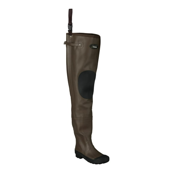 Frogg Togggs Classic II Hip Boots for Men, Waterproof Cleated Hip Waders for Fishing, Brown, Size 9