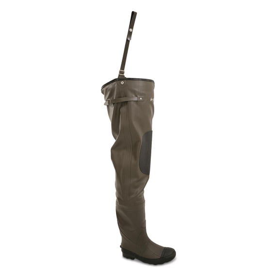Frogg Togggs Classic II Hip Boots for Men, Waterproof Cleated Hip Waders for Fishing, Brown, Size 14
