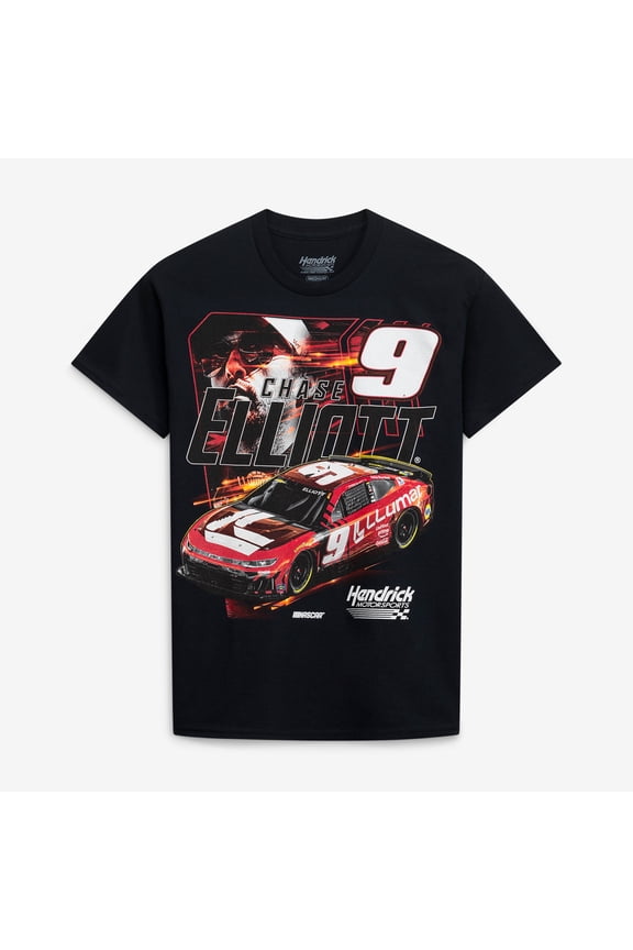 Men's Classic Ink Black Chase Elliott #9 Llumar T-Shirt