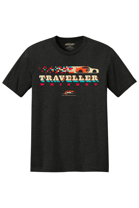 Men's Classic Ink Black Justin Allgaier Traveller Whiskey Tri-Blend T-Shirt
