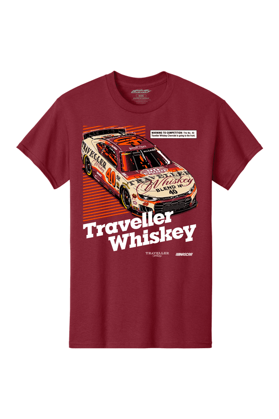 Men's Classic Ink Cardinal Justin Allgaier Traveller Whiskey T-Shirt