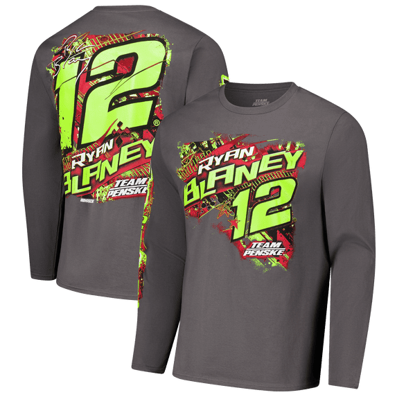 Men's Classic Ink Charcoal Ryan Blaney Long Sleeve T-Shirt