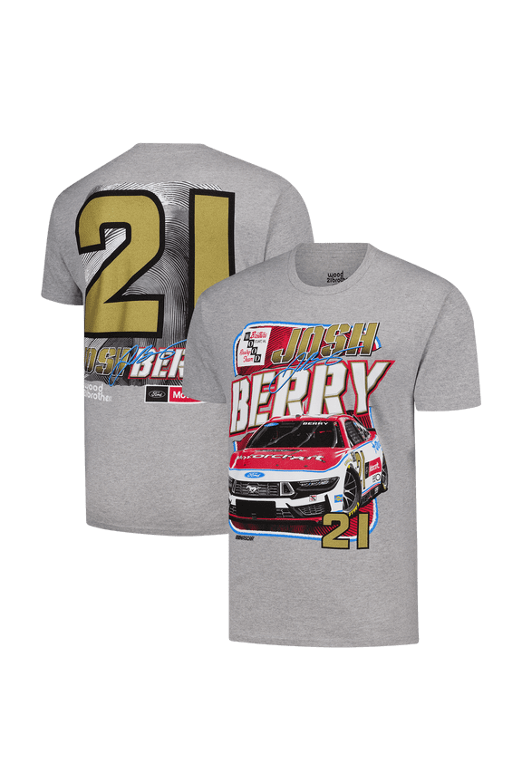 Men's Classic Ink Heather Gray Josh Berry 2-Spot T-Shirt