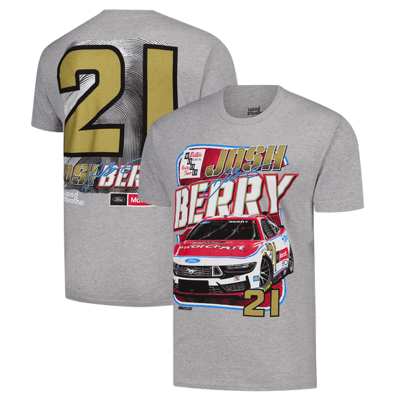Men's Classic Ink Heather Gray Josh Berry 2-Spot T-Shirt