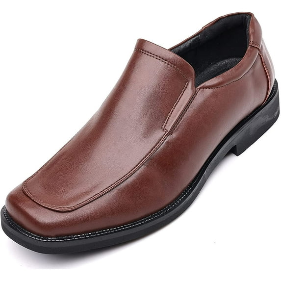 Men's Classic Leather Lined Formal Oxfords Slip on Casual Dress Shoes