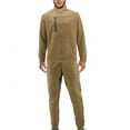 thumbnail image 1 of Men's Classic Leisure Gym Sport Casual Athletic Running Jogging Tracksuit Set (Khaki, S), 1 of 4